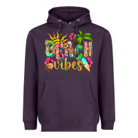 Plum Beach vibes Heavyweight Hoodie - NancyCooperArtShop