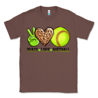 Chestnut peace love softball Classic Tee - AdoDesignShop