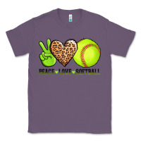 Lavender peace love softball Classic Tee - AdoDesignShop