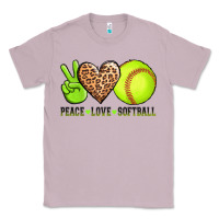 Lilac peace love softball Classic Tee - AdoDesignShop