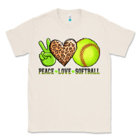 Natural peace love softball Classic Tee - AdoDesignShop
