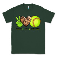 Sports Green peace love softball Classic Tee - AdoDesignShop