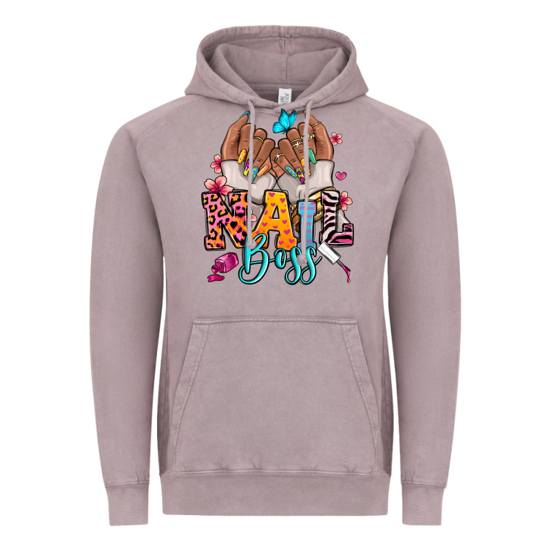 Afro Woman Nail Boss Vintage Hoodie by RanaPortraitStore | Teevron