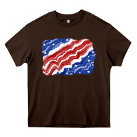 Chocolate Brown Patriotic tie dye background 4th of july Heavy Core Tee - CowGirlArtShop