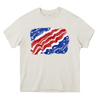 Cream Patriotic tie dye background 4th of july Heavy Core Tee - CowGirlArtShop
