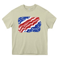 Mossy Patriotic tie dye background 4th of july Heavy Core Tee - CowGirlArtShop