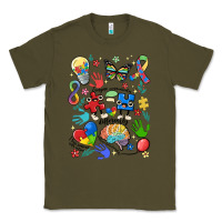 Army Green somebody's loud & proud autism mama Classic Tee - MaliasSmallBusiness
