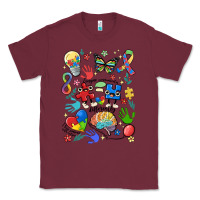 Burgundy somebody's loud & proud autism mama Classic Tee - MaliasSmallBusiness