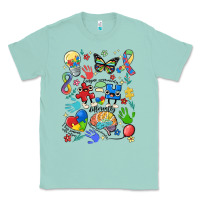 Seafoam somebody's loud & proud autism mama Classic Tee - MaliasSmallBusiness