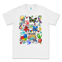 White somebody's loud & proud autism mama Classic Tee - MaliasSmallBusiness