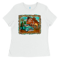 White rustic country barn Ladies Tee - Zillion Design Studio