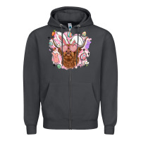 Smoke highland heifer easter Zipper Hoodie - LillyAllenDesigns