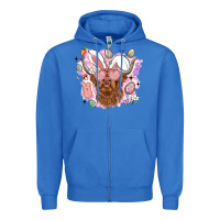Highland Heifer Easter Zipper Hoodie | Teevron