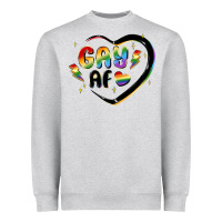 Heather Grey gay af Heavyweight Sweatshirt - MaliasSmallBusiness