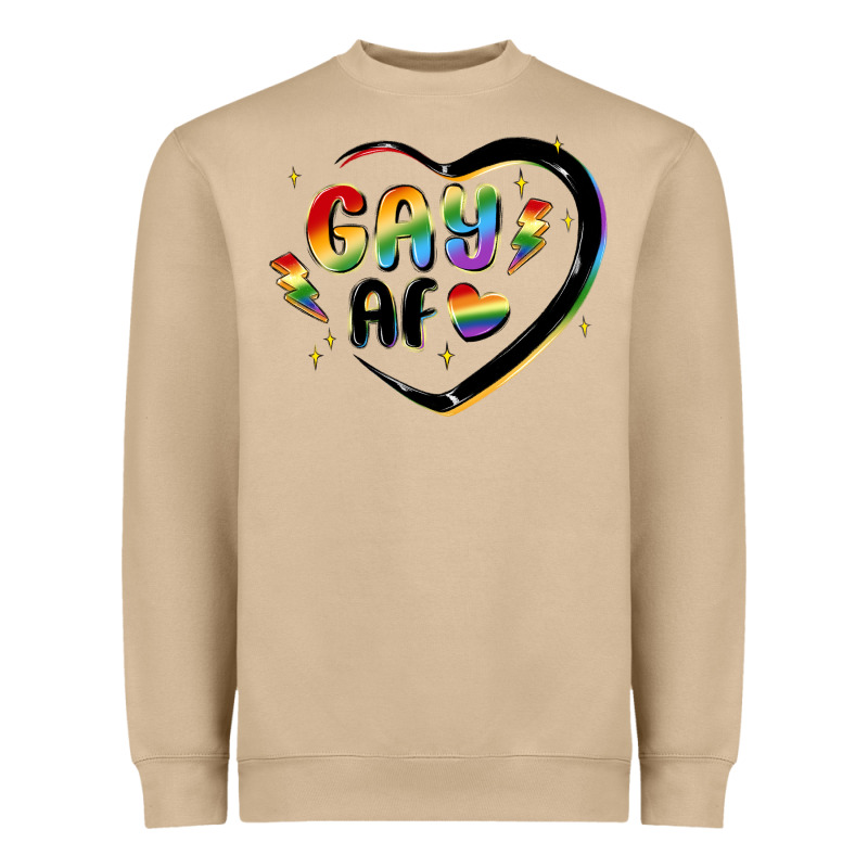 Gay Af Heavyweight Sweatshirt by MaliasSmallBusiness | Teevron