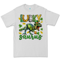 Dove Grey Lucky saurus st.patricks day Premium Tee - Neo Western