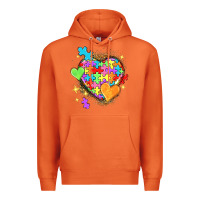 Carrot Autism hearts Premium Hoodie - NancyCooperArtShop