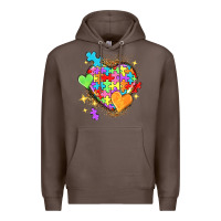 Coffee Autism hearts Premium Hoodie - NancyCooperArtShop