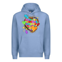 Colony Blue Autism hearts Premium Hoodie - NancyCooperArtShop