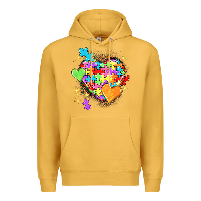 Autism Hearts Premium Hoodie by NancyCooperArtShop | Teevron