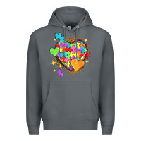 Rock Autism hearts Premium Hoodie - NancyCooperArtShop