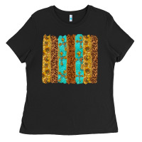 Black Western Brushstrokes Ladies Tee - texasbilliewilder