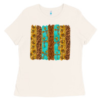 Bone Western Brushstrokes Ladies Tee - texasbilliewilder