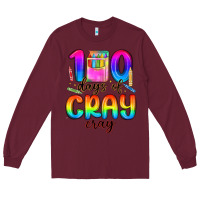 Burgundy 100 days of cray cray Long Sleeve Tee - MaliasSmallBusiness