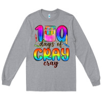 Heather Grey 100 days of cray cray Long Sleeve Tee - MaliasSmallBusiness