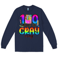 Navy 100 days of cray cray Long Sleeve Tee - MaliasSmallBusiness