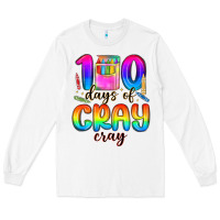White 100 days of cray cray Long Sleeve Tee - MaliasSmallBusiness