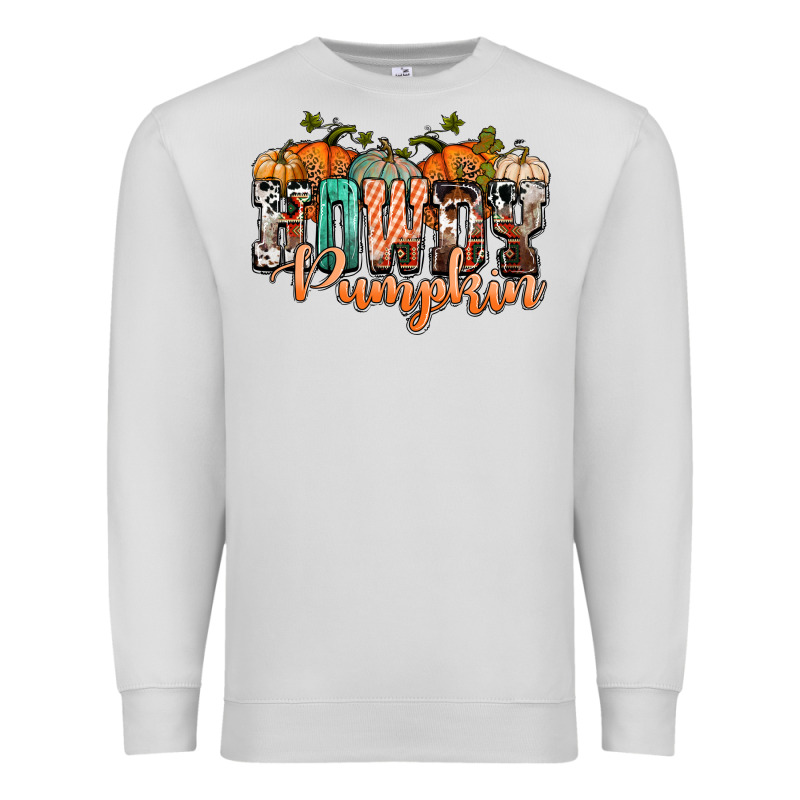 Western Howdy Pumpkin Premium Sweatshirt by NancyCooperArtShop | Teevron