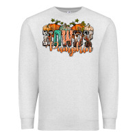Oatmeal Heather western howdy pumpkin Premium Sweatshirt - NancyCooperArtShop