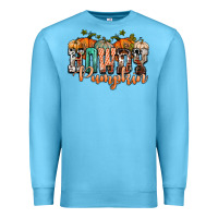 Ocean Blue western howdy pumpkin Premium Sweatshirt - NancyCooperArtShop