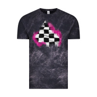 Cloud Black race flag glitter patch Vintage Tee - AdoDesignShop