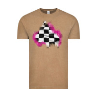 Vintage Coffee race flag glitter patch Vintage Tee - AdoDesignShop