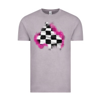 Vintage Zinc race flag glitter patch Vintage Tee - AdoDesignShop