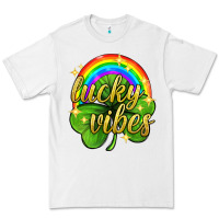 White Lucky vibes st. patricks day Premium Tee - Neo Western