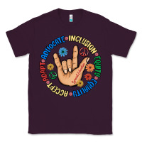 Plum advocate inclusion equity equality accept adapt Classic Tee - MaliasSmallBusiness