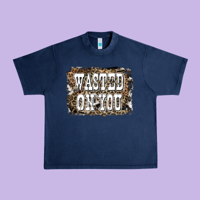 Western Wasted On You Background Urban Heavy Tee Designed By Lillyallendesigns