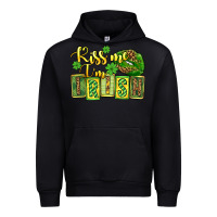 Black St. Patrick's Kiss me i am irish Urban Hoodie - OliviaCreatesArt