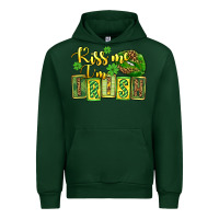 Forest Green St. Patrick's Kiss me i am irish Urban Hoodie - OliviaCreatesArt