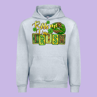 St. Patrick's Kiss Me I Am Irish Urban Hoodie Designed By Oliviacreatesart