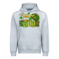 Heather Grey St. Patrick's Kiss me i am irish Urban Hoodie - OliviaCreatesArt