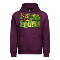 Mauve Wine St. Patrick's Kiss me i am irish Urban Hoodie - OliviaCreatesArt
