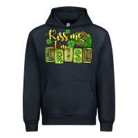 Navy St. Patrick's Kiss me i am irish Urban Hoodie - OliviaCreatesArt