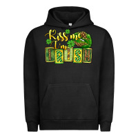 Pigment Black St. Patrick's Kiss me i am irish Urban Hoodie - OliviaCreatesArt