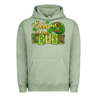 Pigment Oil Green St. Patrick's Kiss me i am irish Urban Hoodie - OliviaCreatesArt