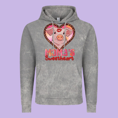 Mama's Sweetheart Baby Pig Vintage Hoodie Designed By Adodesignshop