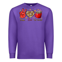 Purple Peace love hot chocolate Premium Sweatshirt - NancyCooperArtShop